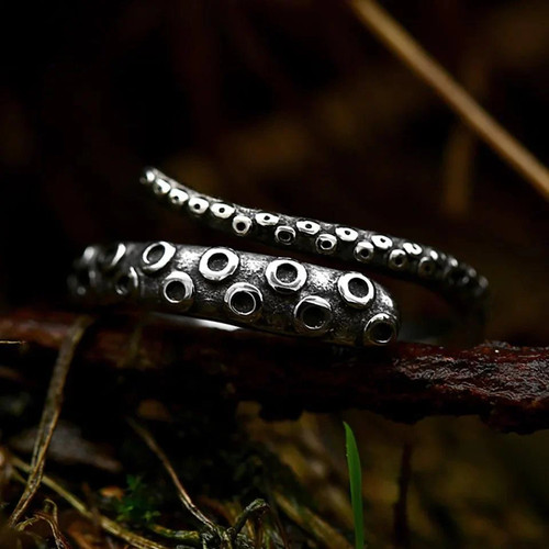 Anello tentacolo polpo gotico - polpo,