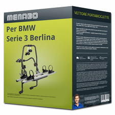 Menabo Stand Up 2 portabici portellone per BMW Serie 3 Berlina E90 - 2 bici Top