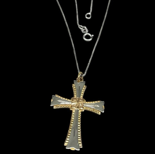 Collana croce oro giallo - collana,