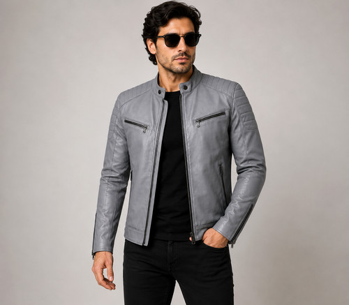 Giacca motociclista uomo - giacca,