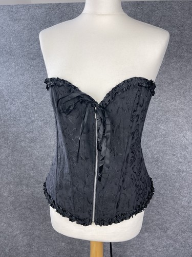 Corsetto nero floreale top