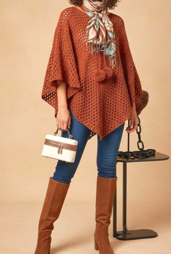 Poncho donna all uncinetto - poncho, all'uncinetto