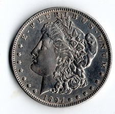 USA , 1897 , 1 dollaro morgan , 1897 , circolato , molto bello , da lascito