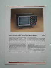 Scheda Tecnica UNAOHM Oscilloscopio Doppia Traccia a Grande Schermo G 491 
