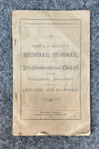 Antique 1887 phrenology - 1887,