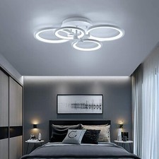 PLAFONIERA LED MODERNA A 4 Cerchi con 3 varietà di luce forte basso consumo 48w