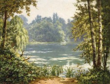 Oil painting beautiful summer