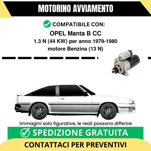 Motorino avviamento opel manta - avviamento,