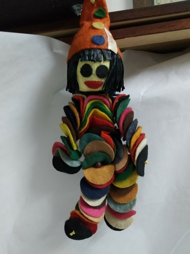 Vecchio pupazzo arlecchino - pupazzo,