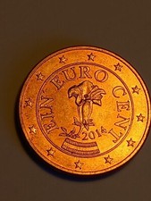 1 cent di euro anno 2014 - Ein Euro Cent- Austria - per collezioni. 