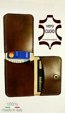 Portafoglio in pelle/ Porta Carte Di Credito Uomo Donna In Vero Cuoio italiano.