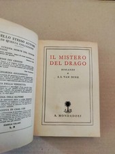 Van Dine IL MISTERO DEL DRAGO 1° ed i LIBRI GIALLI Mondadori 1934 rilegato sc200