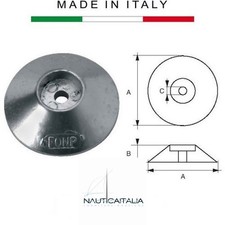 ANODO IN ZINCO A FLANGIA TONDA