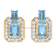 Naturale Topazio Blu Gemma Con