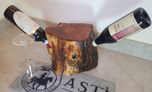 Ceppo portabottiglie legno - ceppo, portabottiglie in