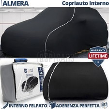 TELO COPRIAUTO Interno Per Nissan Almera Felpato Traspirante Nero Garanzia A VIT