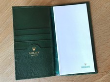 Porta carte di credito, Rolex Card Holder - pelle verde - quaderno notebook...