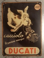 plaque metal vintage Ducati