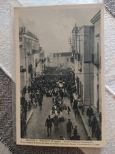 Rara Cartolina Monte Sant'Angelo Foggia 1935 Corso Vittorio Emanuele Corteo 