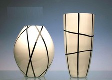 Vaso luna nero scacchi 30 cm