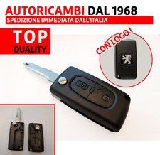 Guscio CHIAVE 2 Tasti CEo523 / Lama NE72 + LOGO per Citroen Peugeot universale