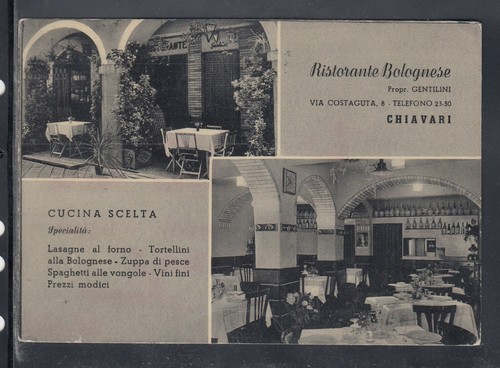 Cartolina chiavari ristorante - chiavari,