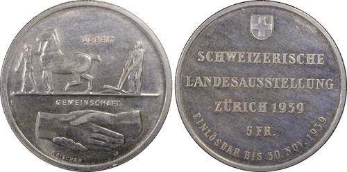 Switzerland 1939 francs - 1939, 5