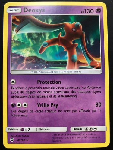 Carte pokemon deoxys 168 - deoxys, 68/168