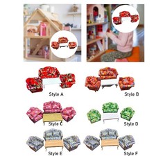 Divano in miniatura per casa delle bambole in scala 1:12, piccolo accessorio
