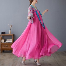 Donna Cinese Etnico Maxi Abito