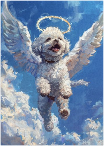 Puzzle angel bichon frise - angel,
