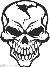 Teschio Skull Stikers-Adesivo Prespaziato decorazioni stampe auto moto casa