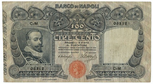 100 lire banco - 100,