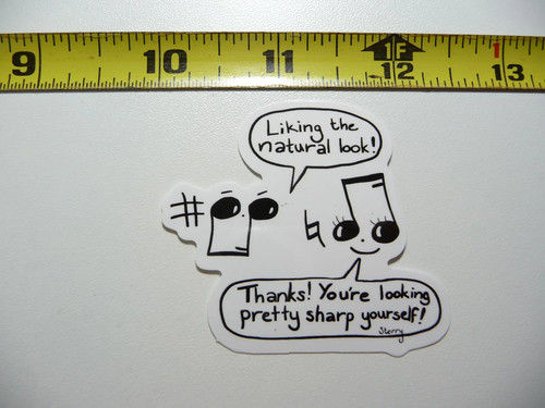 Joke look sharp - joke, note