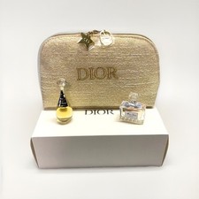 DIOR Gold Makeup Clutch Bag