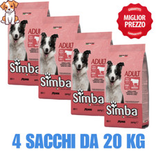 4 Sacchi Monge SIMBA Crocchette per CANI Adulti Manzo Sacco da 20 kg OFFERTA
