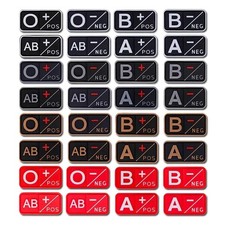 Patch gruppi sanguigni 3D PVC