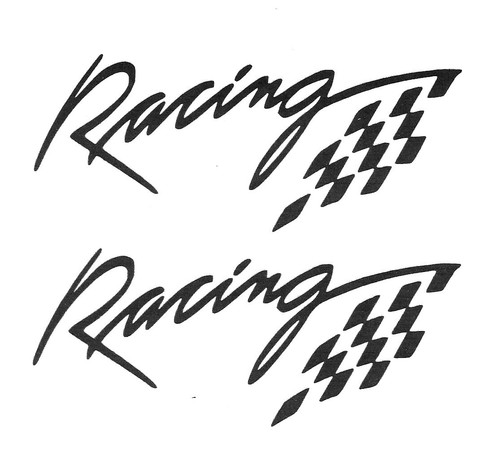 Adesivo scritta racing - , 2x