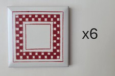 6 piastrelle 10x10cm rosse