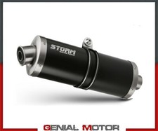 Scarico Storm by Mivv Oval nero inox per Bmw R 1150 R 2000 > 2006