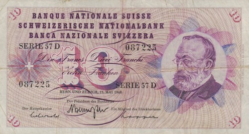 Banconota europa svizzera 10 - europa,