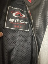 Tuta in pelle intera da moto M-Tech Nera/bianca Taglia 50