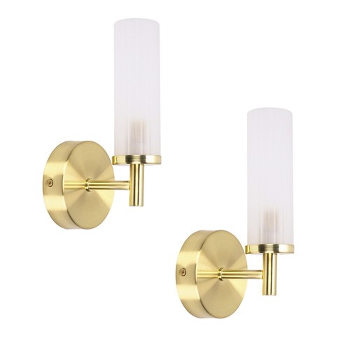 Coppia applique metallo dorato