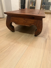 Tavolino etnico basso da salotto in stile opium in legno massello di teak