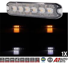 6 LED Ambra Bianco Recupero Strobo Lampeggiante Griglia Barra Camion Faro R65