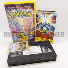 POKEMON IL FILM - MEW CONTRO MEWTWO - VHS Vintage Italiano con Carta Promo WOTC