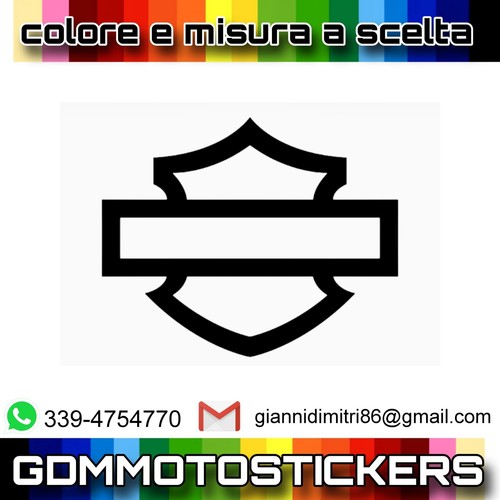 Adesivo prespaziato harley - adesivo,