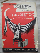 B. WOLMER "DOMINADOR" - "APAGAMIENTO" - 1962 - EDIZIONI MUSICALI FARFISA  MILANO