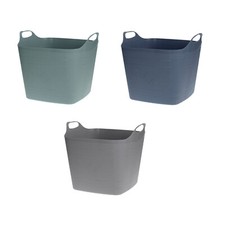 3x Plastica Flessibile Cestino