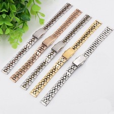 Cinturino orologio donna acciaio inox massiccio 10-22 mm cinturino di ricambio chiusura pieghevole